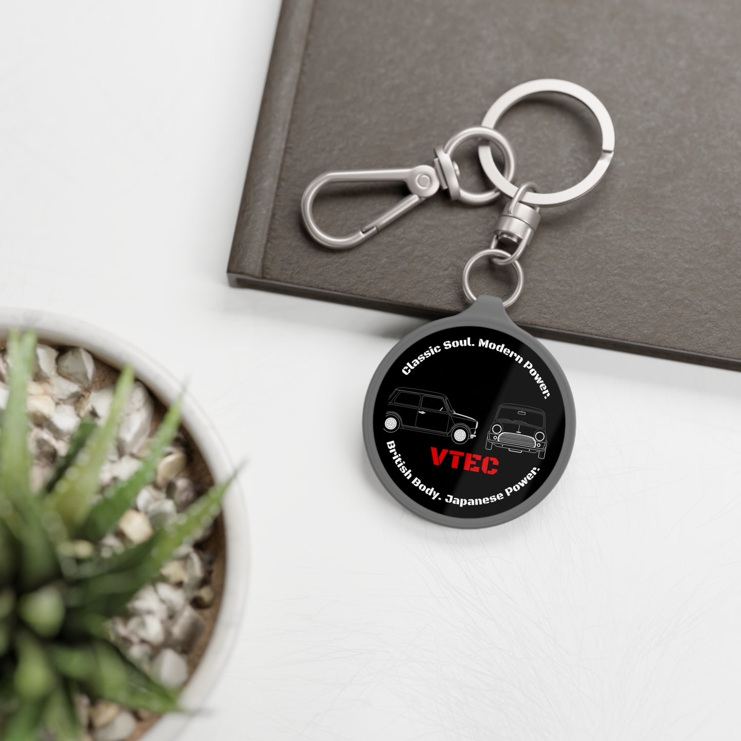 VTEC Classic Mini Keyring Tag — British Body, Japanese Power Keychain