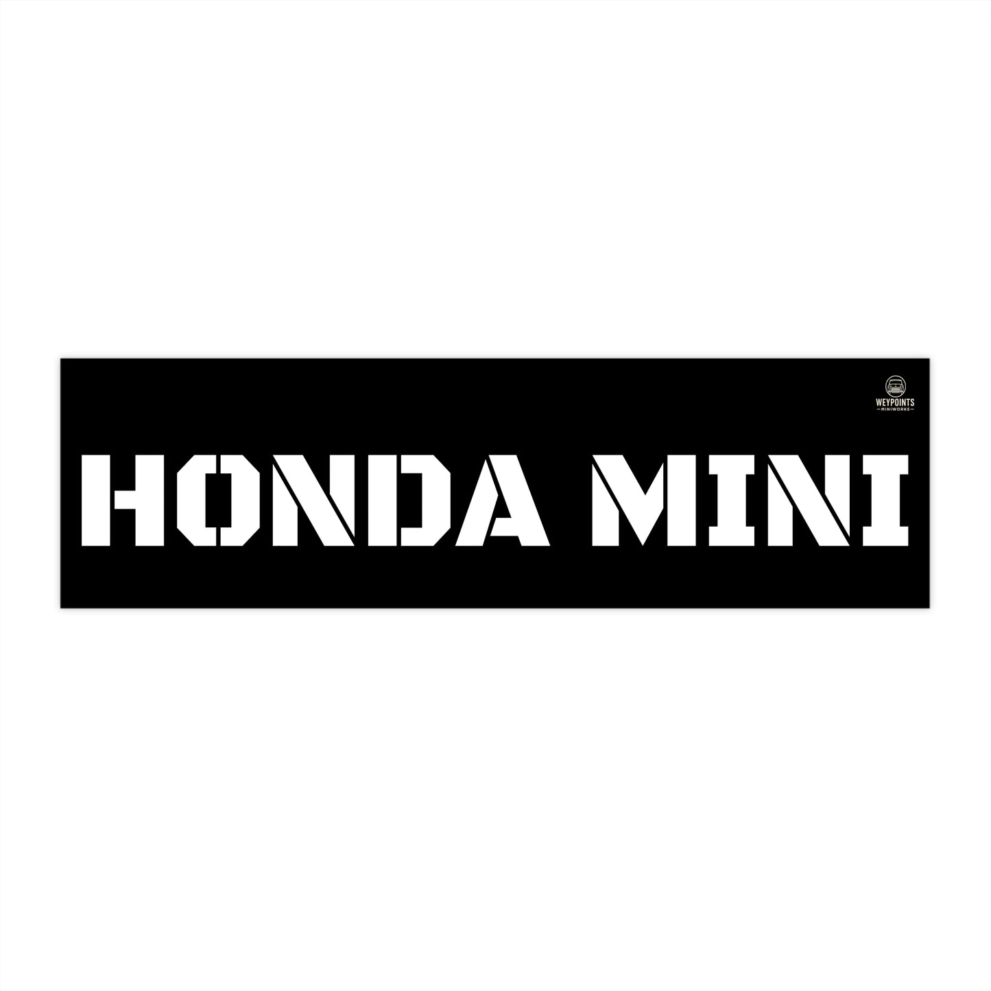 Honda Mini Bumper Sticker — Black Vinyl Car Decal