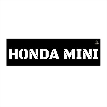 Honda Mini Bumper Sticker — Black Vinyl Car Decal