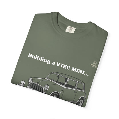 Building a VTEC Mini T-Shirt — "Waiting for Parts" Classic Car Mechanics Tee