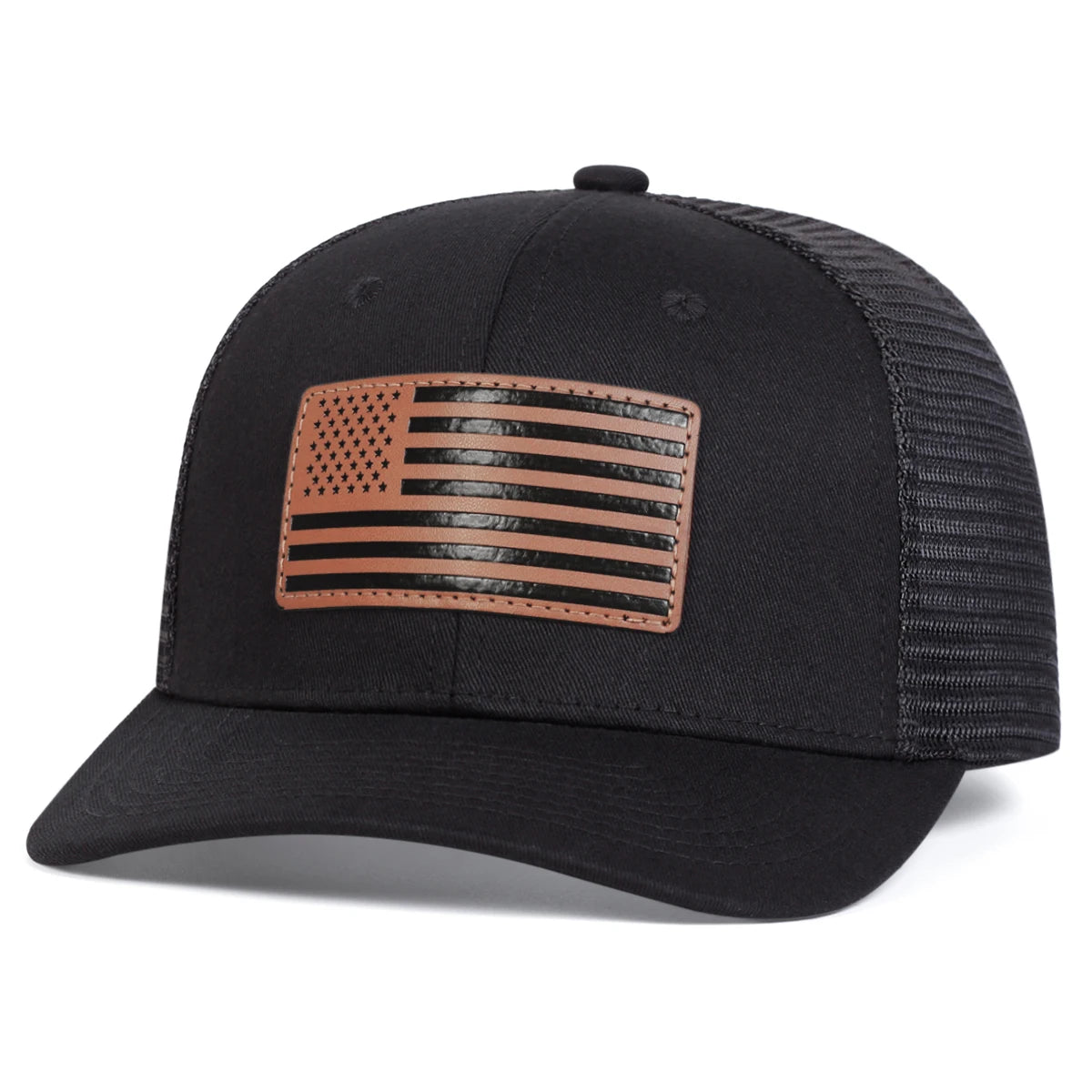 American Flag Leather hat