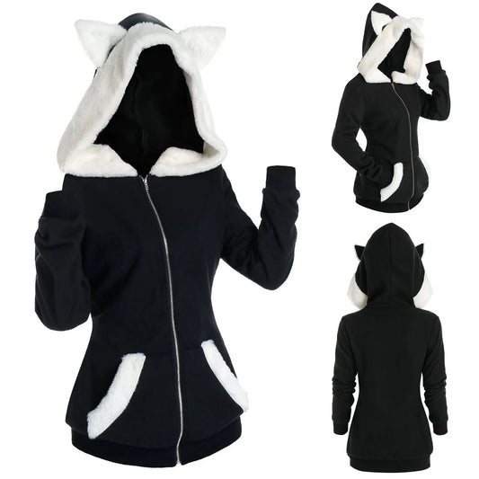 Women Cat Ears Hoodie