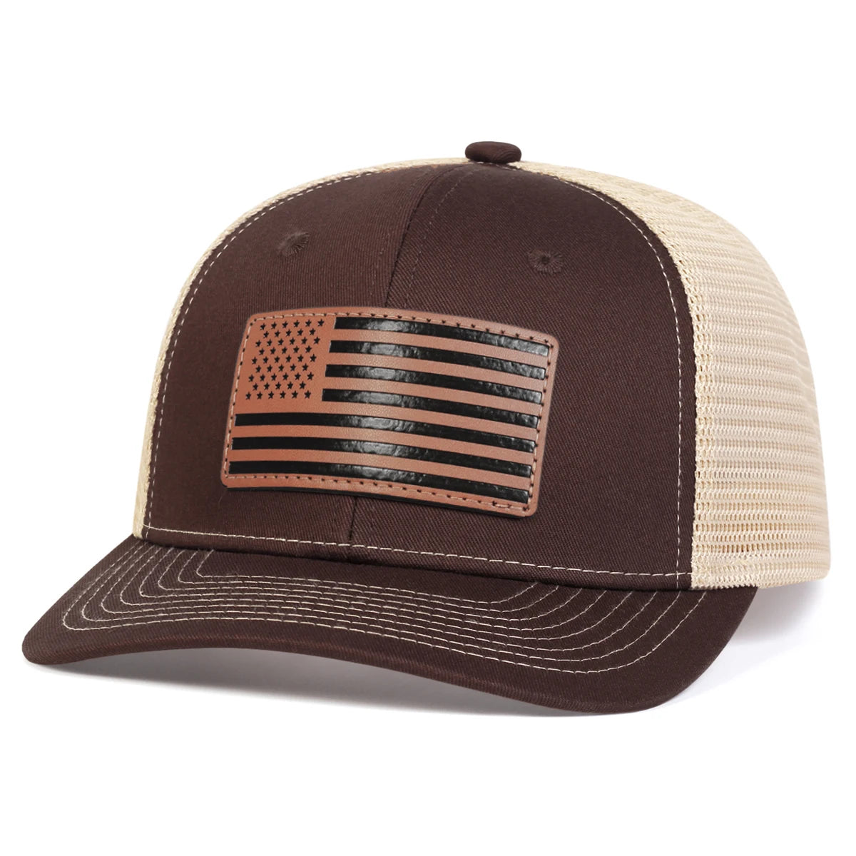 American Flag Leather hat