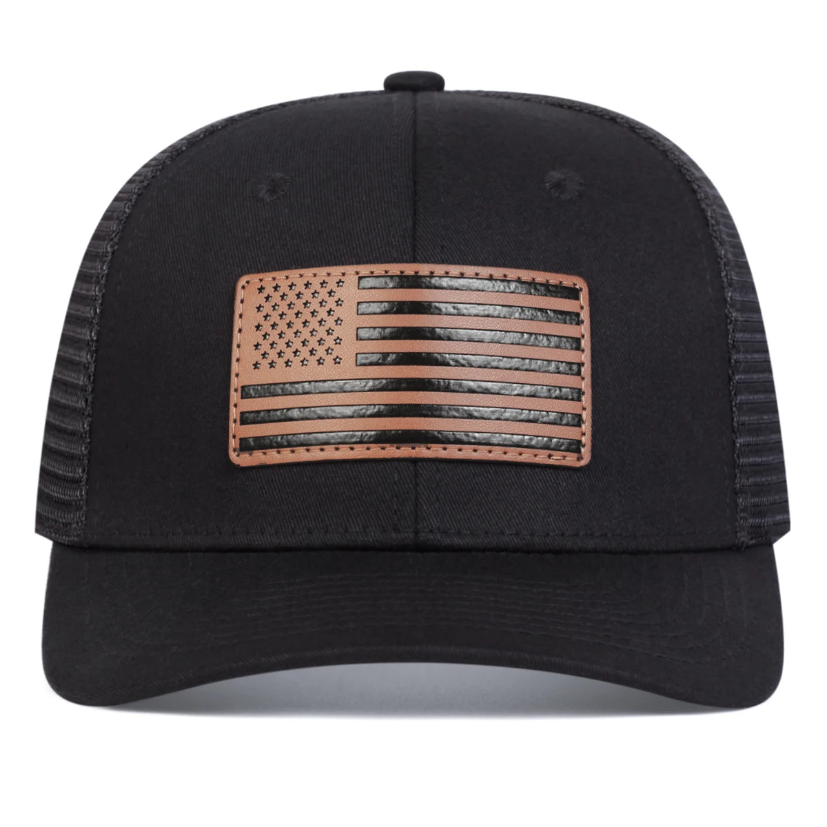 American Flag Leather hat