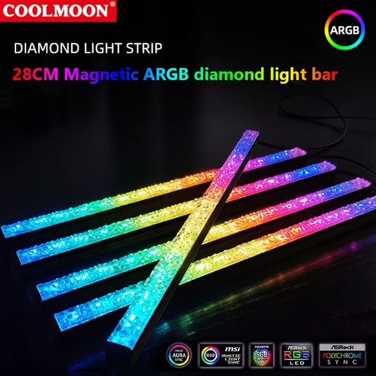 COOLMOON 30cm Aluminum RGB PC Case LED